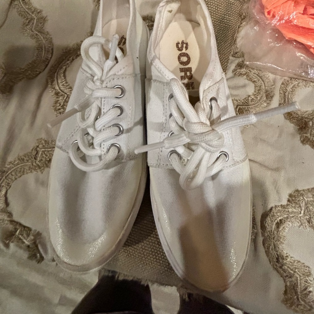 White sorel sneakers